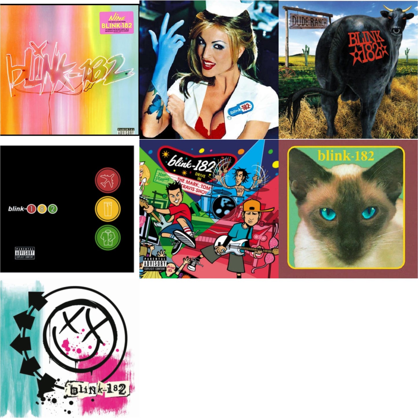 Nine (140G) & Enema Of The State (X) & Dude Ranch & Take Off Your Pants & Jacket & Mark Tom & Travis Show (Enema Strikes Back) & Cheshire Cat & Blink-182