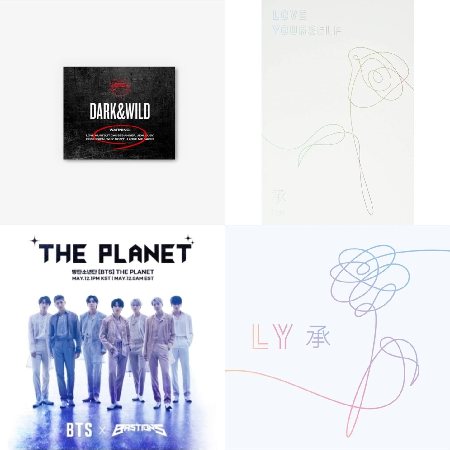 This is a 4 CD SKU bundle.
1.This CD is brand new.Format: CDMusic Style: K-popThis item's title is: Dark & WildArtist: BtsLabel: LOEN ENT KOREABarcode: 8804775056895Release Date: 1/19/2024
2.This CD is brand new.