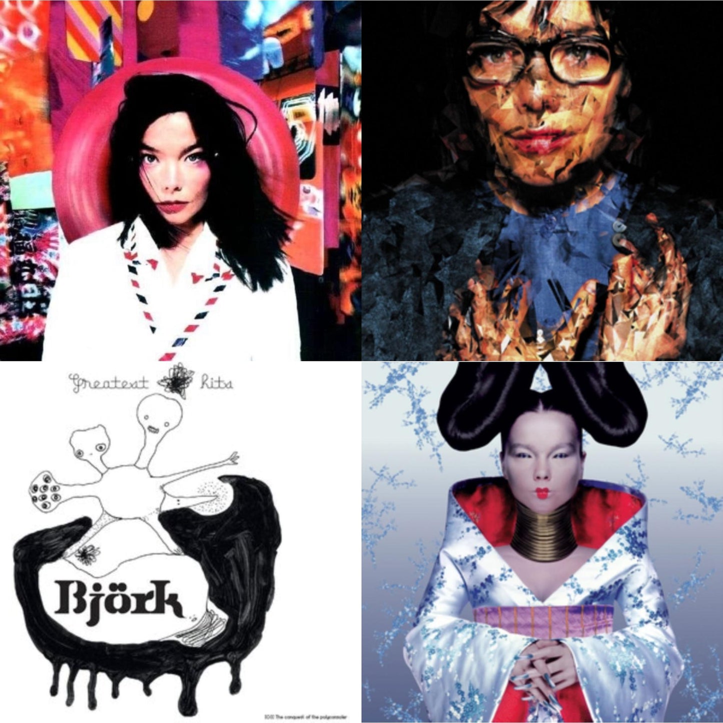 This is a 4 LP Vinyl SKU bundle.
1.This LP Vinyl is brand new.Format: LP VinylMusic Style: TechnoThis item's title is: HomogenicArtist: BjorkLabel: ONE LITTLE INDIANBarcode: 5016958032913Release Date: 12/11/2015
2.This LP Vinyl is brand new.