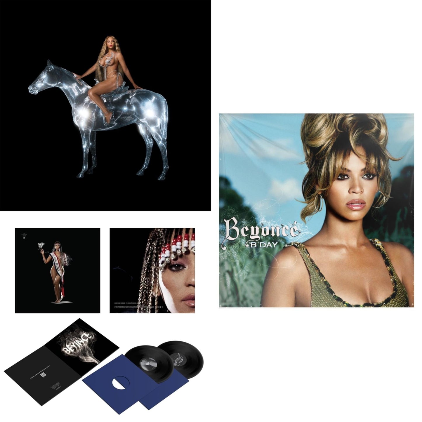 Renaissance (X) (180G/2LP) & Cowboy Carter (X) (2LP/180G/Bead Face) & B'day (2LP/180G)