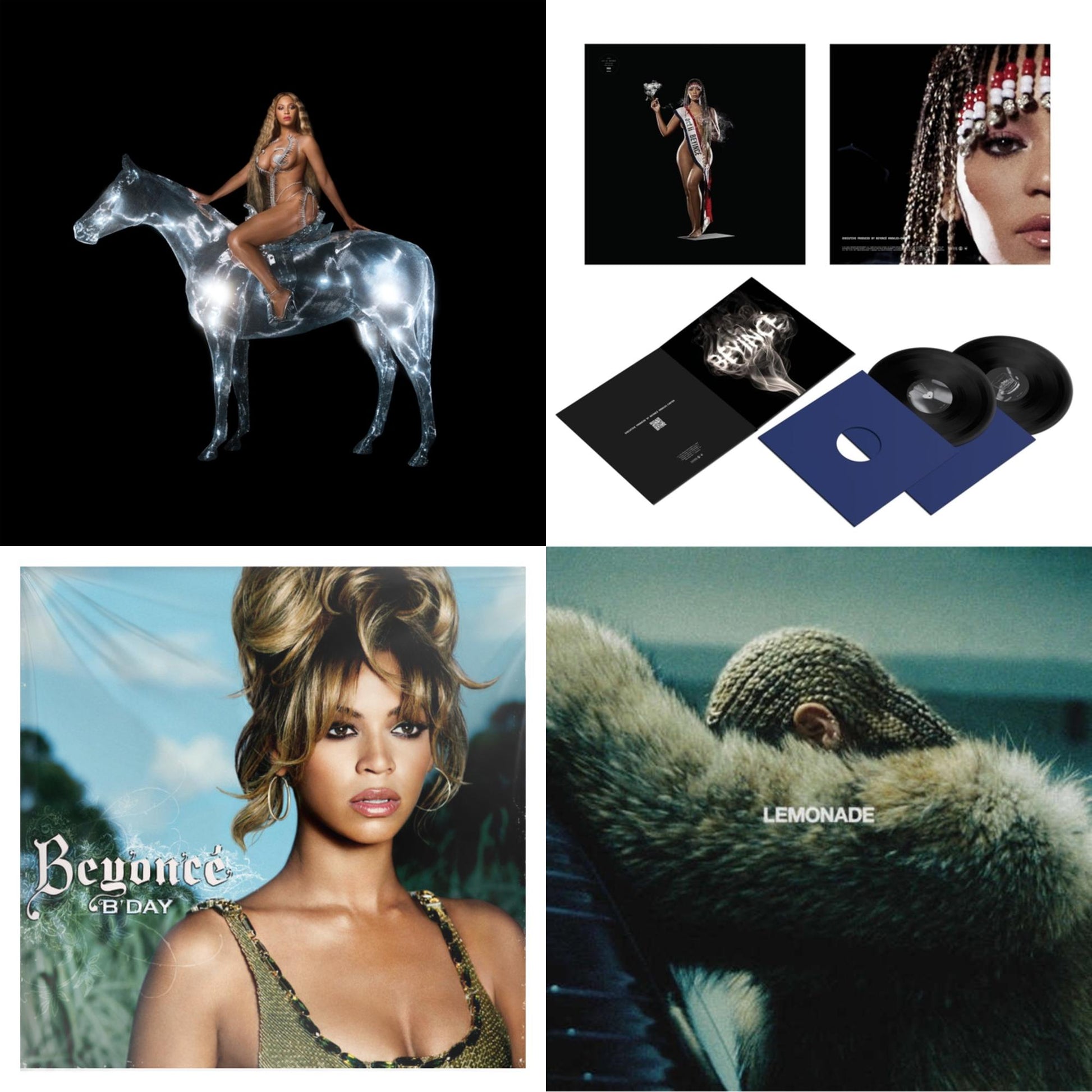 This is a 4 LP Vinyl SKU bundle.
1.This LP Vinyl is brand new.Format: LP VinylMusic Style: BallroomThis item's title is: Renaissance (X) (180G/2LP)Artist: BeyonceLabel: COLUMBIABarcode: 196587196714Release Date: 10/7/2022
2.This LP Vinyl is brand new.