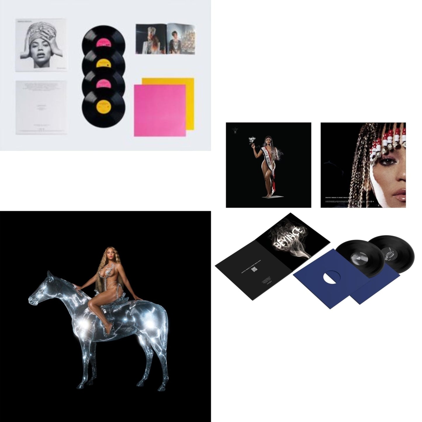 Homecoming: The Live Album (4LP/Slipcase Jacket/Booklet) & Renaissance (X) (180G/2LP) & Cowboy Carter (X) (2LP/180G/Bead Face)