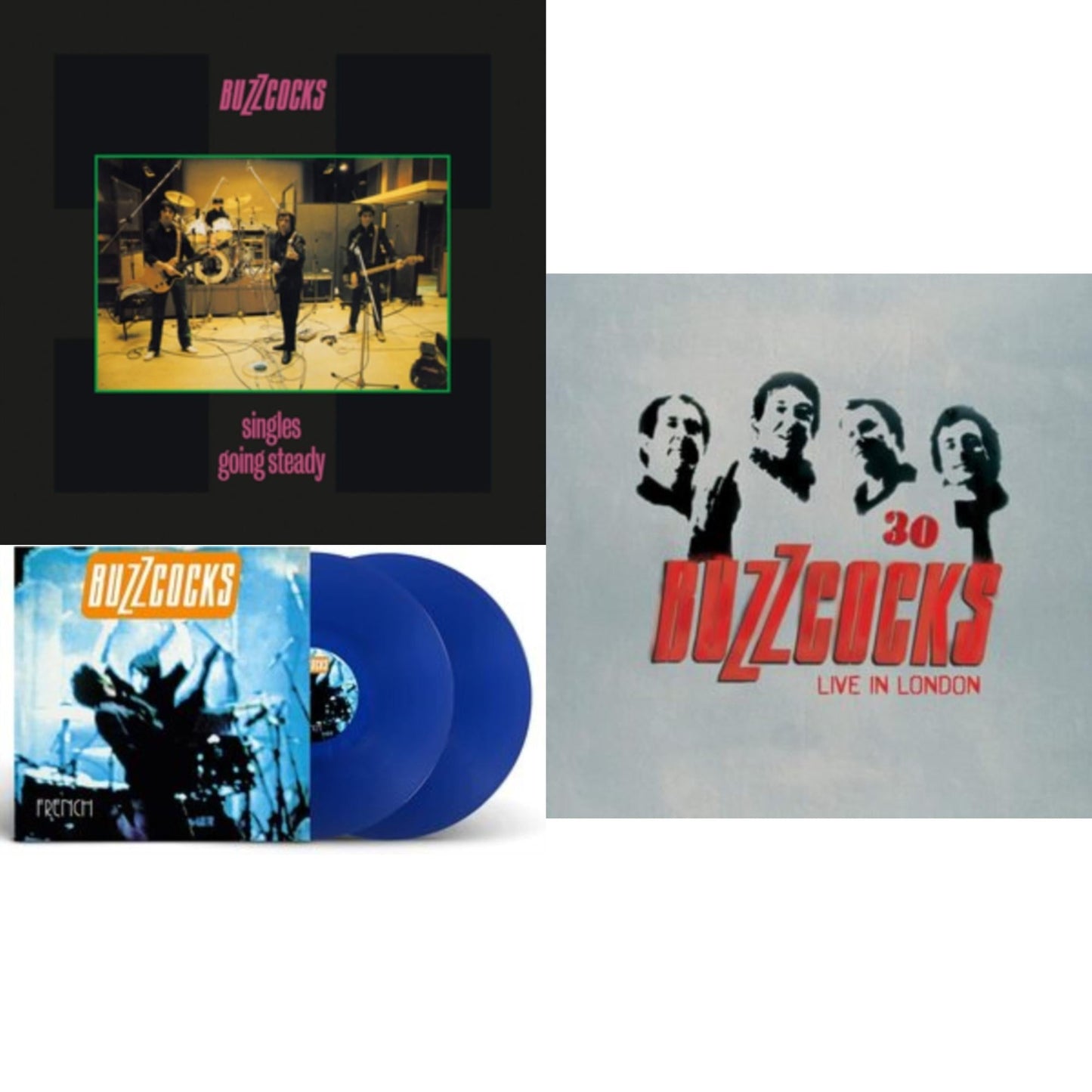This is a 3 LP Vinyl SKU bundle.
1.This LP Vinyl is brand new.Format: LP VinylMusic Style: PunkThis item's title is: 30 (Live In London) (2LP/Red Vinyl)Artist: BuzzcocksLabel: CHERRY REDBarcode: 5013929182714Release Date: 2/26/2021
2.This LP Vinyl is brand new.