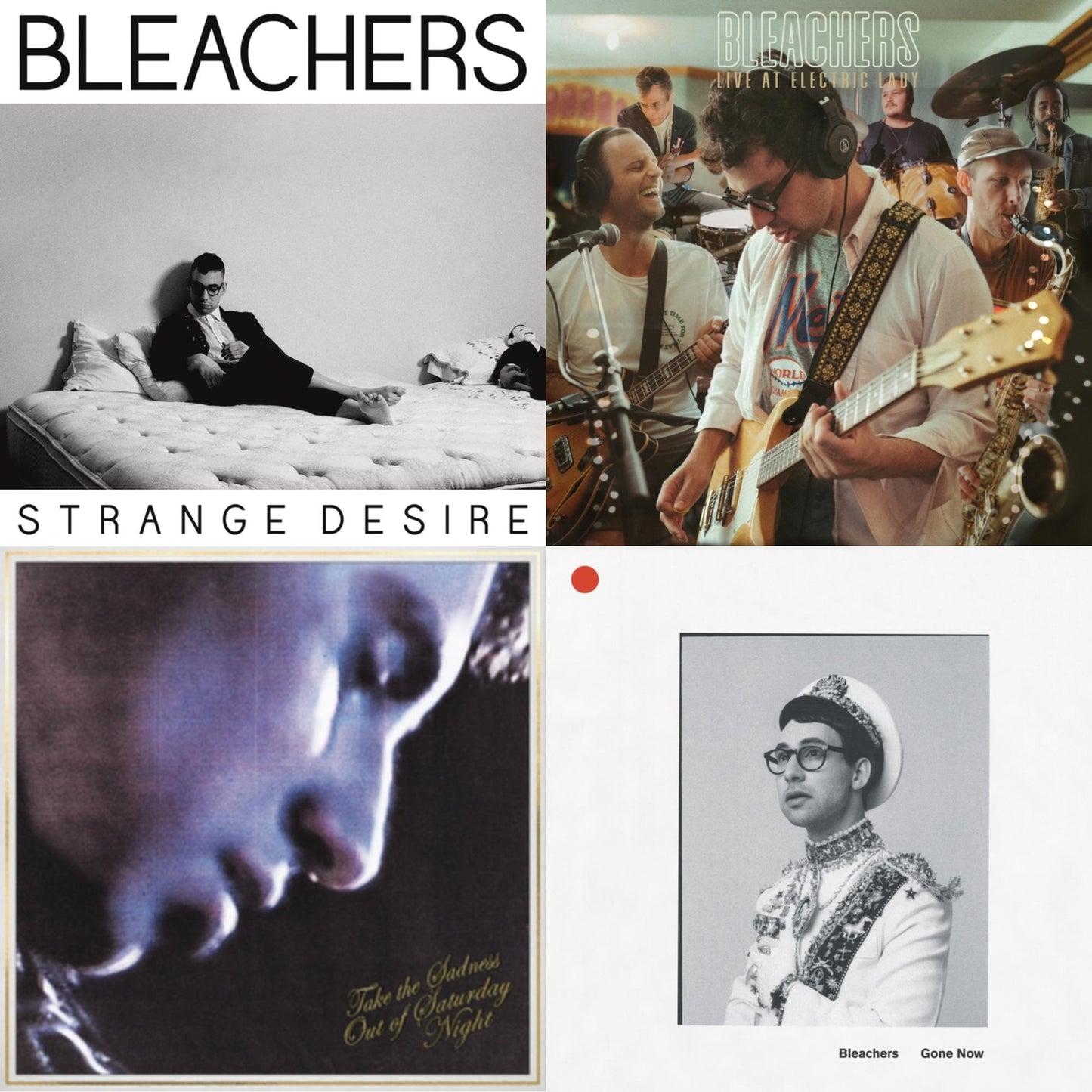 This is a 4 LP Vinyl SKU bundle.
1.This LP Vinyl is brand new.Format: LP VinylMusic Style: Alternative RockThis item's title is: Gone Now (180G/Gold Palate LP Vinyl)Artist: BleachersLabel: LEGACYBarcode: 194398634517Release Date: 6/11/2021
2.This LP Vinyl is brand new.