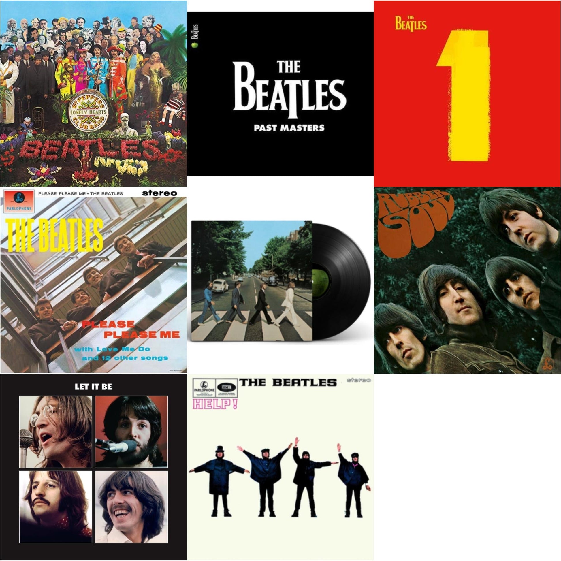 This is a 8 LP Vinyl SKU bundle.
1.This LP Vinyl is brand new.Format: LP VinylMusic Style: Classic RockThis item's title is: HelpArtist: BeatlesLabel: UMEBarcode: 094638241515Release Date: 11/13/2012
2.This LP Vinyl is brand new.