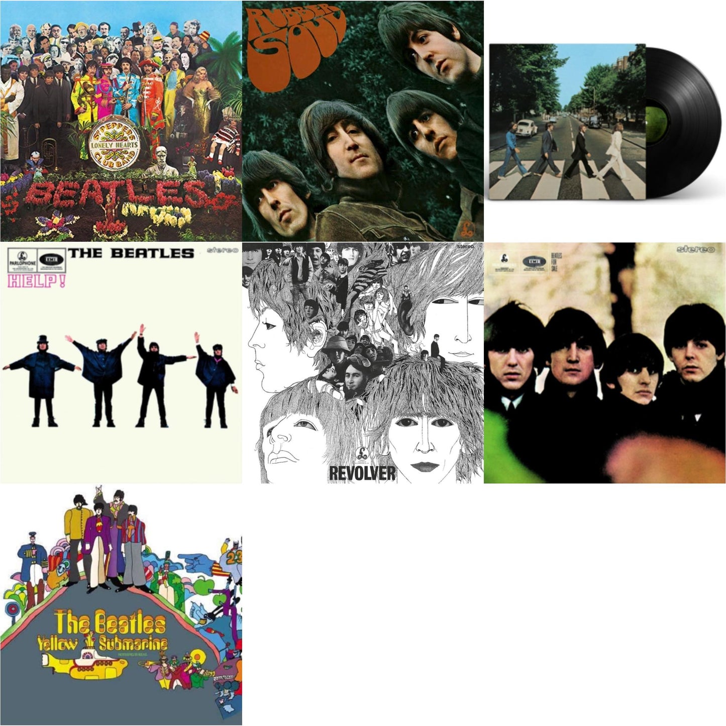 Beatles For Sale & Help & Rubber Soul & Yellow Submarine & Revolver Special Edition & Sgt. Pepper's Lonely Hearts Club Band (2017 Stereo Mix/180G/Original Stencils) & Abbey Road Anniversary