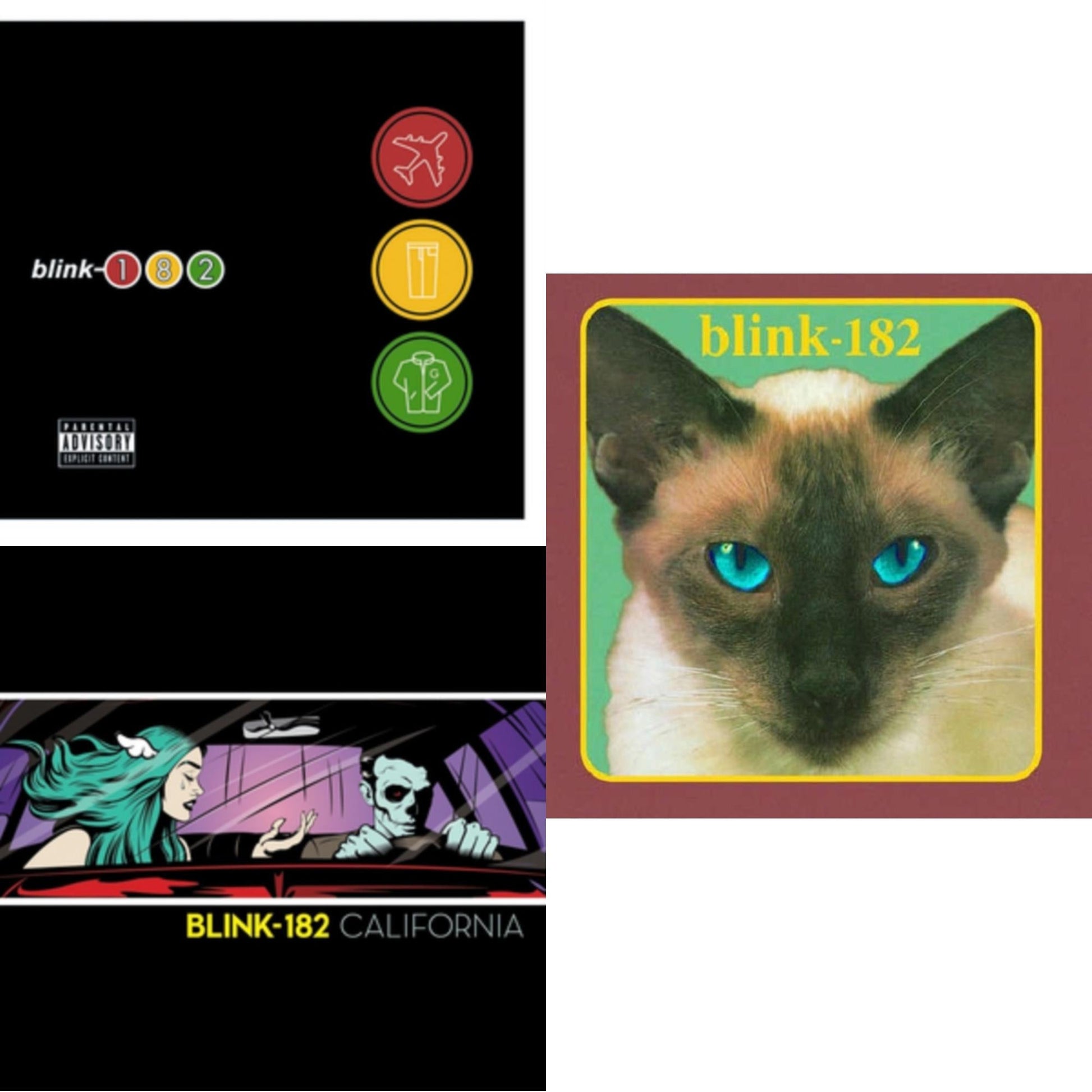 This is a 3 LP Vinyl SKU bundle.
1.This LP Vinyl is brand new.Format: LP VinylMusic Style: Pop PunkThis item's title is: Take Off Your Pants & JacketArtist: Blink-182Label: Universal Music Group InternationalBarcode: 602557005141Release Date: 10/7/2016
2.This LP Vinyl is brand new.