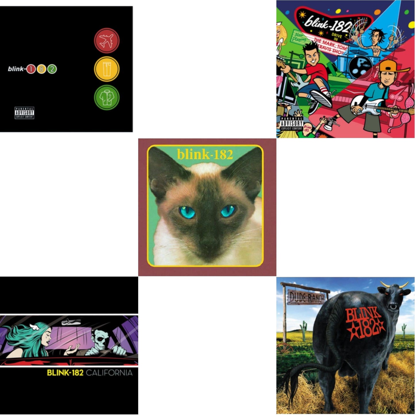 This is a 5 LP Vinyl SKU bundle.
1.This LP Vinyl is brand new.Format: LP VinylMusic Style: Pop PunkThis item's title is: Take Off Your Pants & JacketArtist: Blink-182Label: Universal Music Group InternationalBarcode: 602557005141Release Date: 10/7/2016
2.This LP Vinyl is brand new.