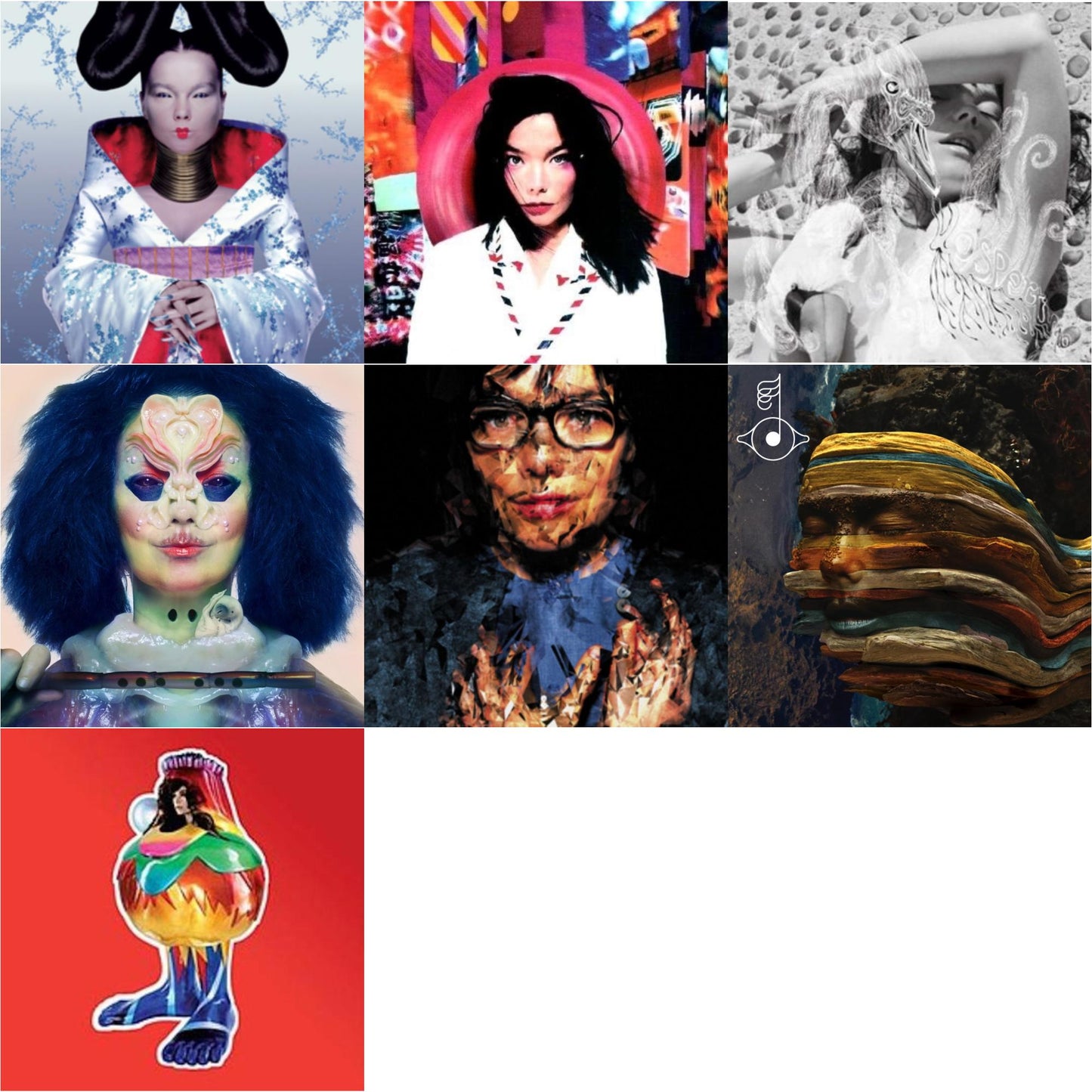 Homogenic & Post & Vespertine & Utopia & Selma Songs & Bastards: Remix & Volta
