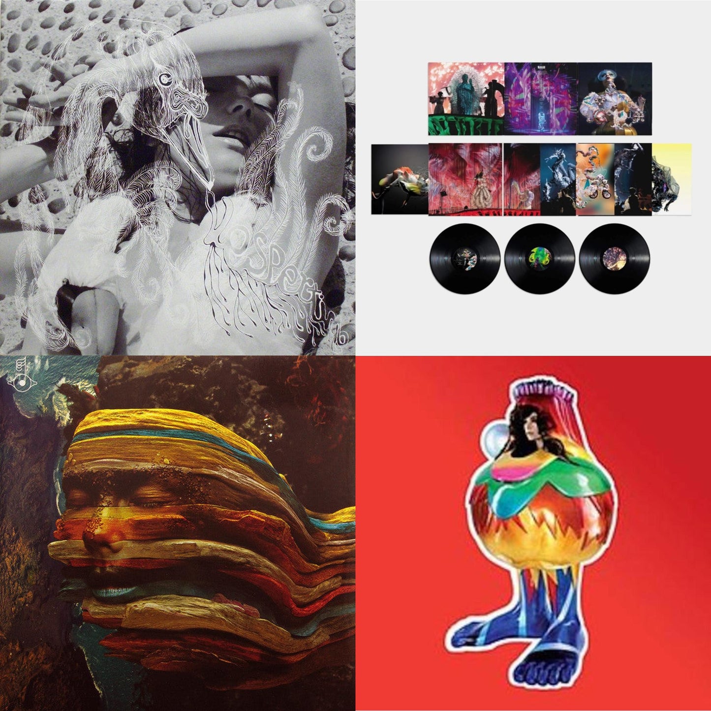 Vespertine & Cornucopia: Live (Heavyweight Vinyl/3LP) & Bastards: Remix & Volta