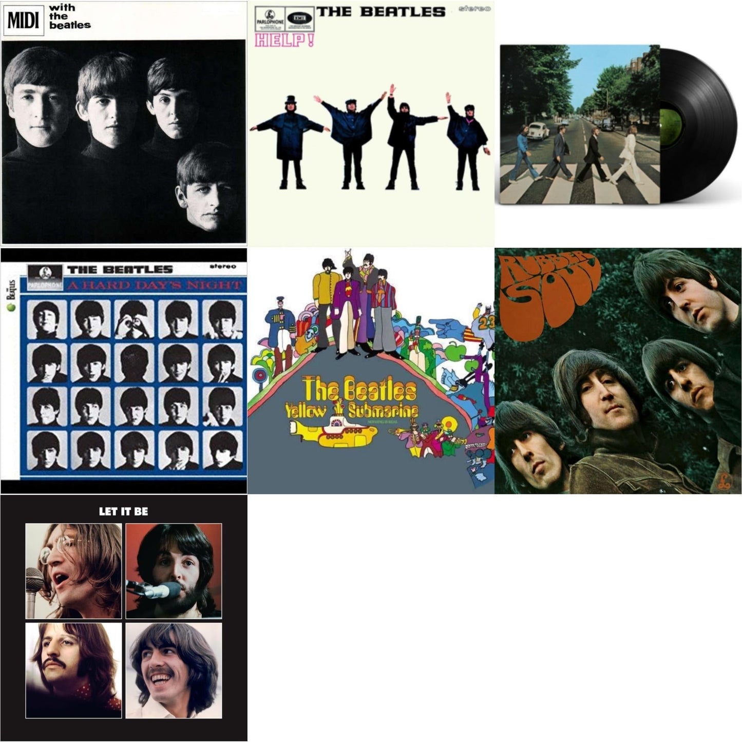 Hard Day's Night & Help & Rubber Soul & With The Beatles & Yellow Submarine & Let It Be Special Edition & Abbey Road Anniversary