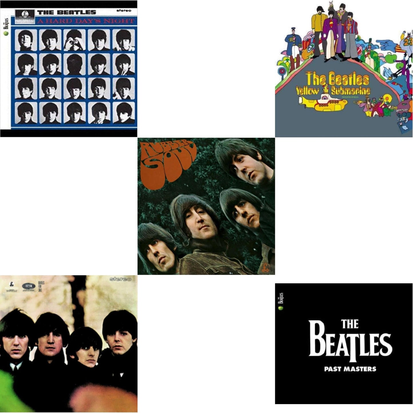Hard Day's Night & Beatles For Sale & Rubber Soul & Yellow Submarine & Past Masters 1 & 2