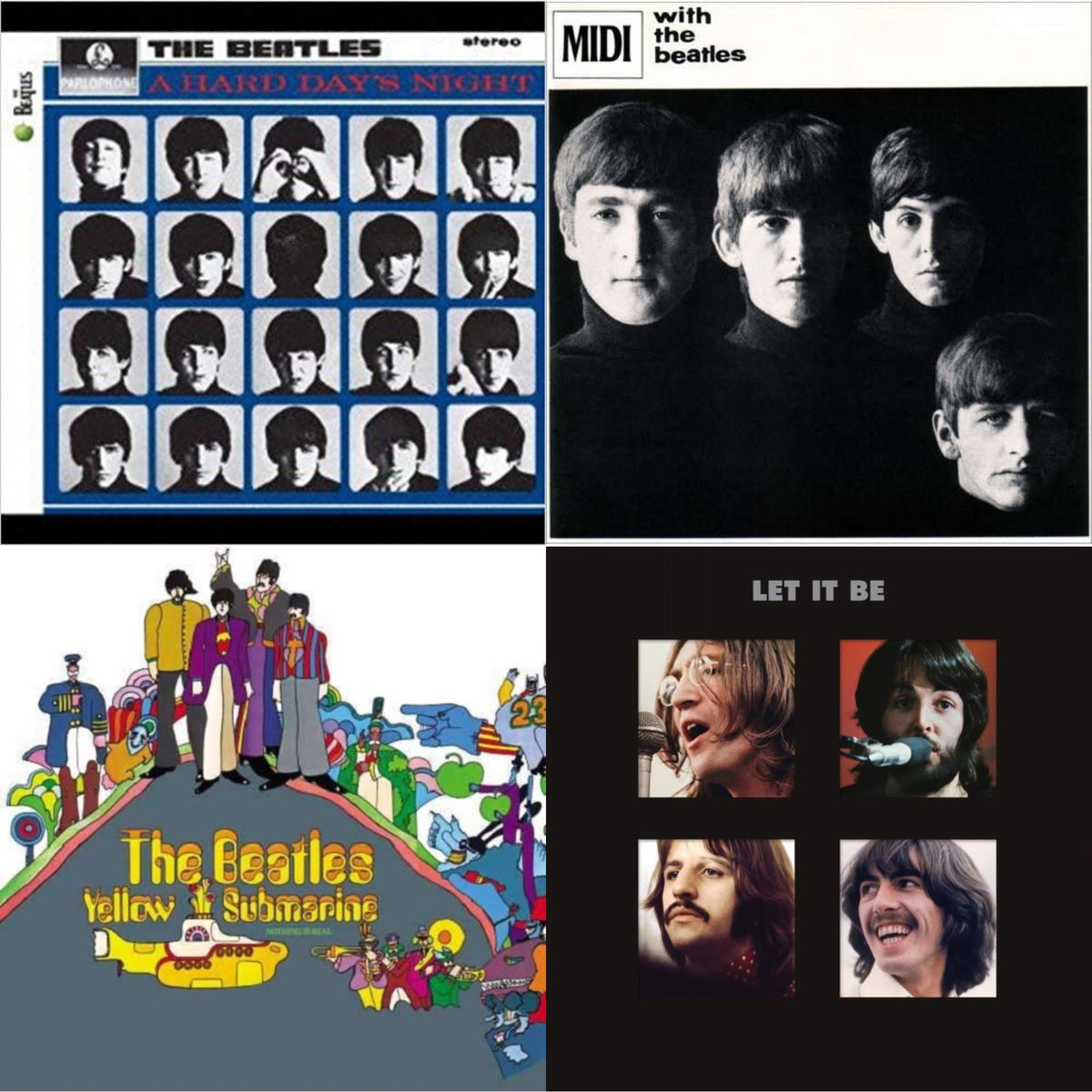 Hard Day's Night & With The Beatles & Yellow Submarine & Let It Be Special Edition (Super Deluxe/Slipbox/Book/4LP/12Inch Ep Box Set)