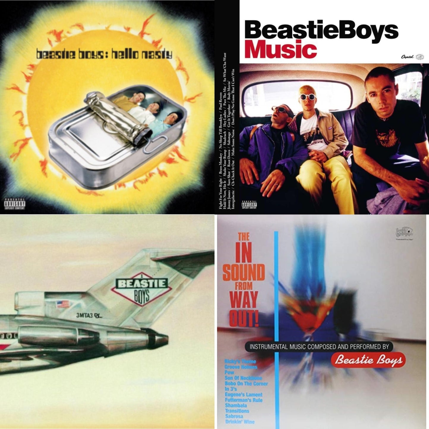 Hello Nasty & Beastie Boys Music (2LP) & Licensed To Ill (30Th Anniversary Edition) & In Sound From Way Out (180G)