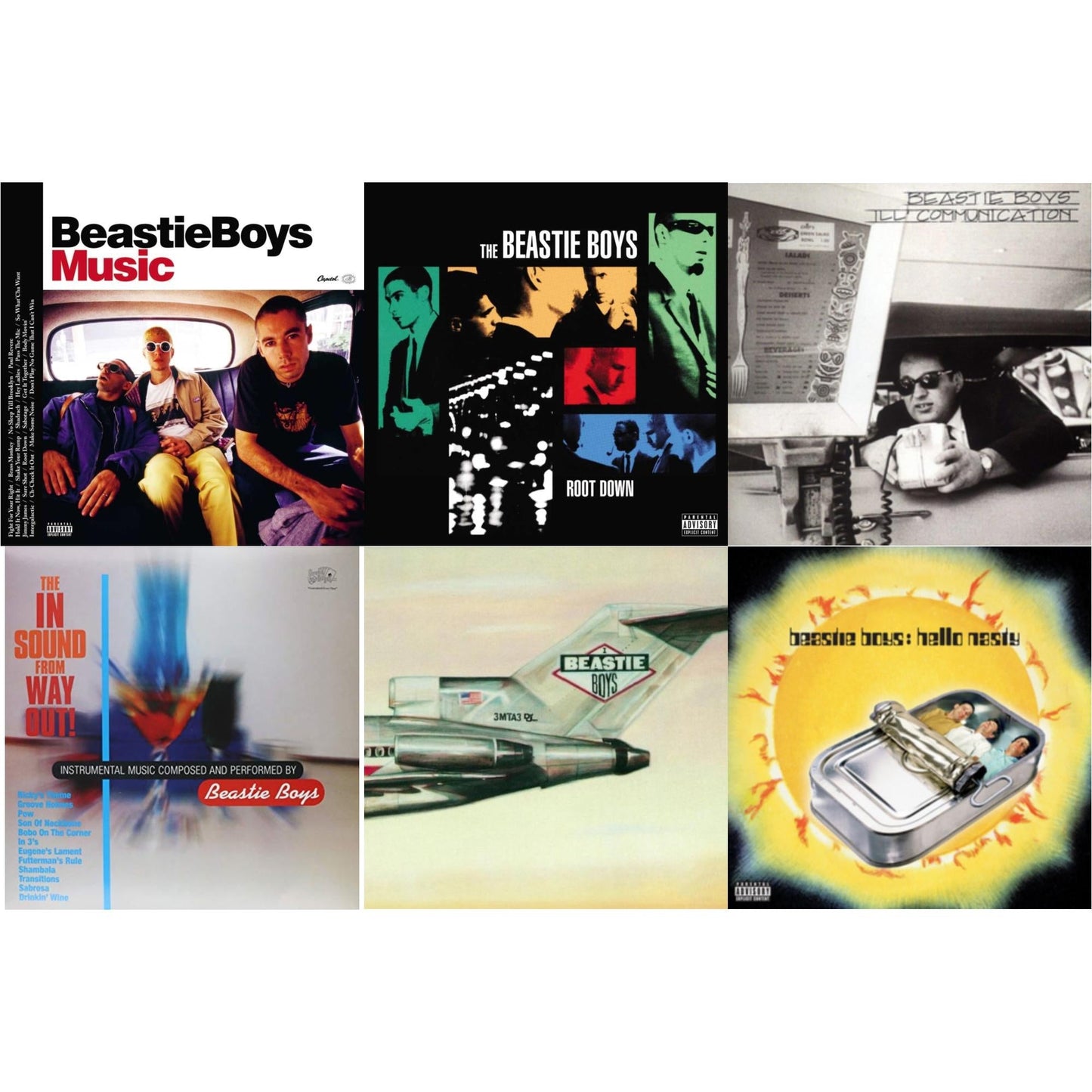 This is a 6 LP Vinyl SKU bundle.
1.This LP Vinyl is brand new.Format: LP VinylMusic Style: Boom BapThis item's title is: Ill CommunicationArtist: Beastie BoysLabel: CAPITOLBarcode: 5099969423215Release Date: 7/14/2009
2.This LP Vinyl is brand new.