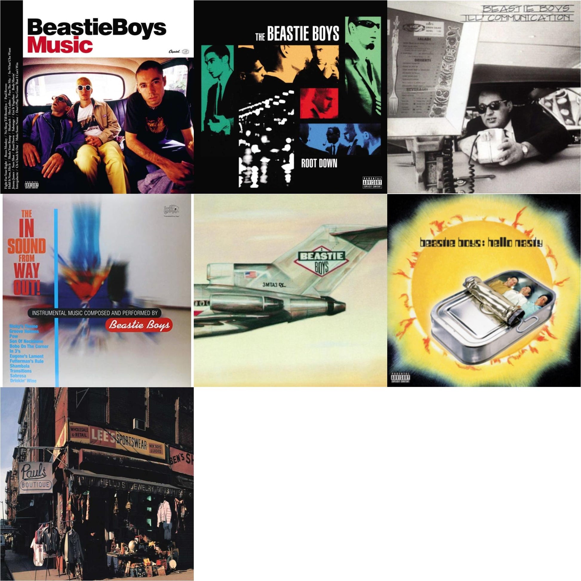 This is a 7 LP Vinyl SKU bundle.
1.This LP Vinyl is brand new.Format: LP VinylMusic Style: Boom BapThis item's title is: Ill CommunicationArtist: Beastie BoysLabel: CAPITOLBarcode: 5099969423215Release Date: 7/14/2009
2.This LP Vinyl is brand new.