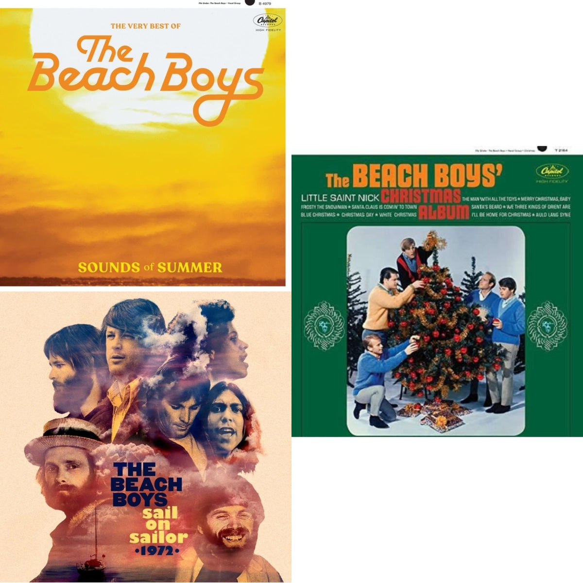 Sounds Of Summer: The Very Best Of The Beach Boys (Remastered/2LP) & Sail On Sailor (2LP/7Inch) & Beach Boys' Christmas Album (Mono)