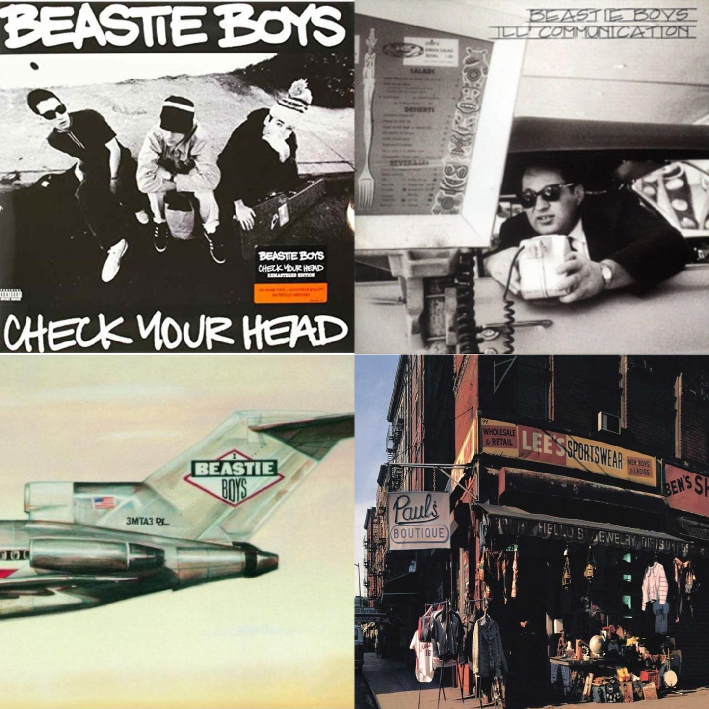 This is a 4 LP Vinyl SKU bundle.
1.This LP Vinyl is brand new.Format: LP VinylMusic Style: Cut-up/DJThis item's title is: Check Your HeadArtist: Beastie BoysLabel: CAPITOLBarcode: 5099969422515Release Date: 4/7/2009
2.This LP Vinyl is brand new.