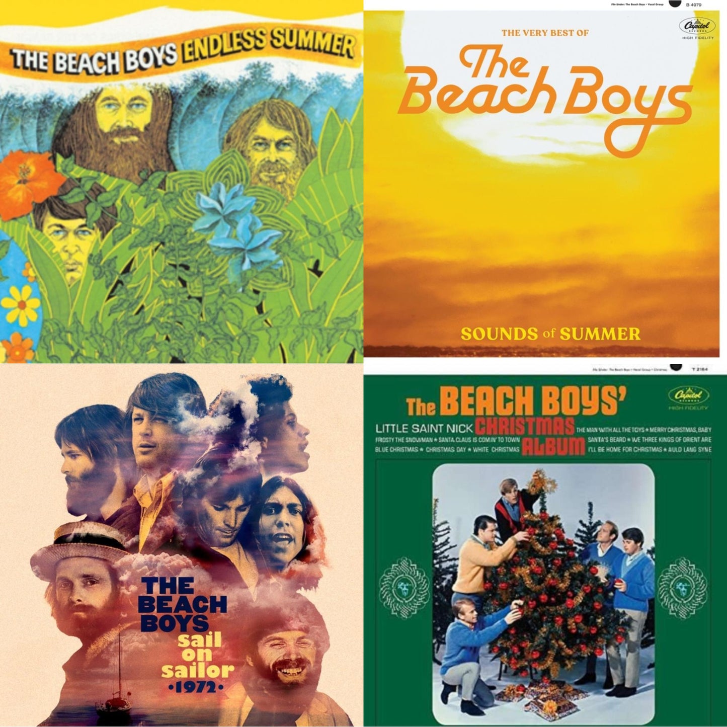 Endless Summer & Sounds Of Summer: The Very Best Of The Beach Boys (Remastered/2LP) & Sail On Sailor (2LP/7Inch) & Beach Boys' Christmas Album (Mono)