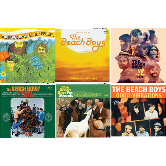 Endless Summer & Sounds Of Summer: The Very Best Of The Beach Boys (Remastered/2LP) & Sail On Sailor (2LP/7Inch) & Beach Boys' Christmas Album (Mono) & Pet Sounds (Stereo) & Good Vibrations (Orange/Yellow Swirl-Marble LP Vinyl)