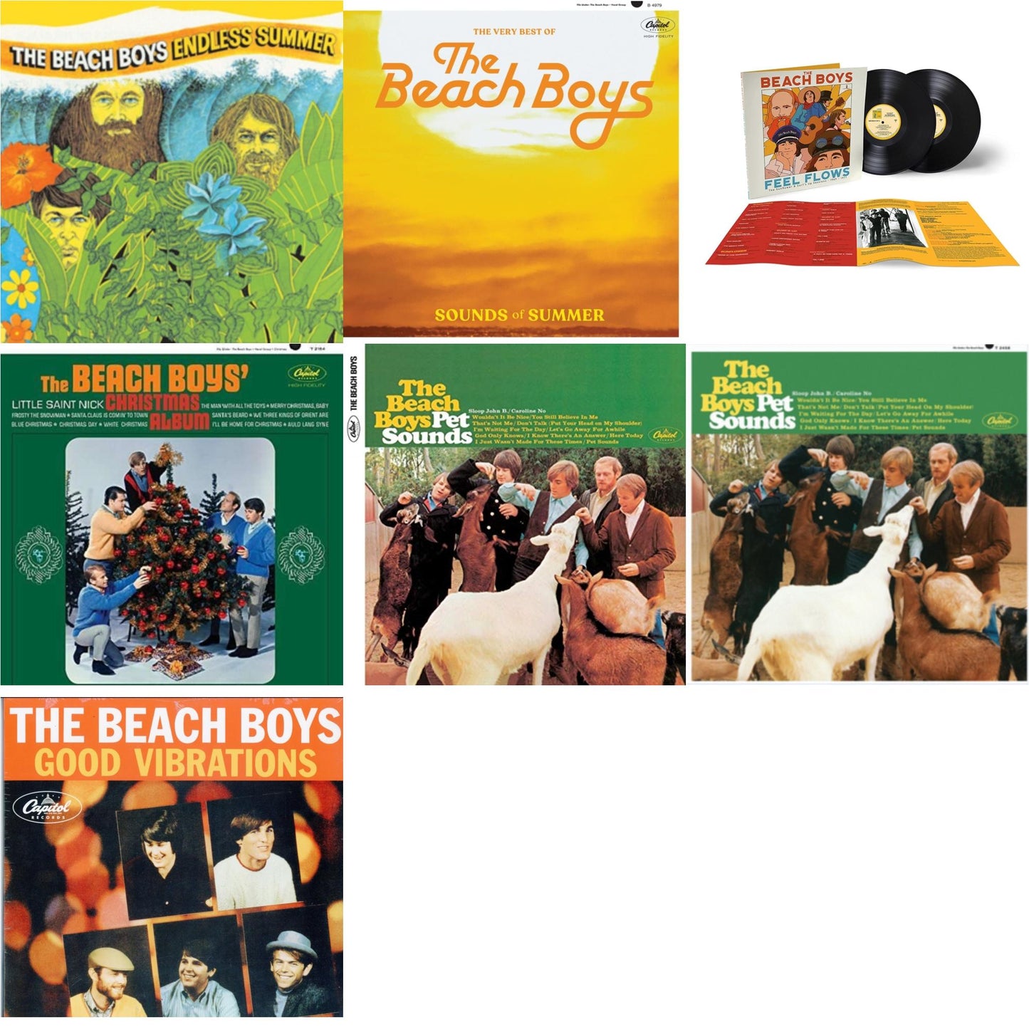 Beach Boys - Endless Summer & Sounds Of Summer: The Very Best Of The Beach Boys (Remastered/2LP) & Feel Flows: The Sunflower & Surf's Up Sessions 1969-1971 (2LP) & Beach Boys' Christmas Album (Mono) & Pet Sounds (Mono) & Pet Sounds (Stereo) & Good