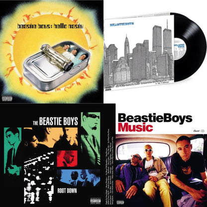 This is a 4 LP Vinyl SKU bundle.
1.This LP Vinyl is brand new.Format: LP VinylMusic Style: InstrumentalThis item's title is: Hello NastyArtist: Beastie BoysLabel: Grand RoyalBarcode: 5099969423918Release Date: 9/22/2009
2.This LP Vinyl is brand new.