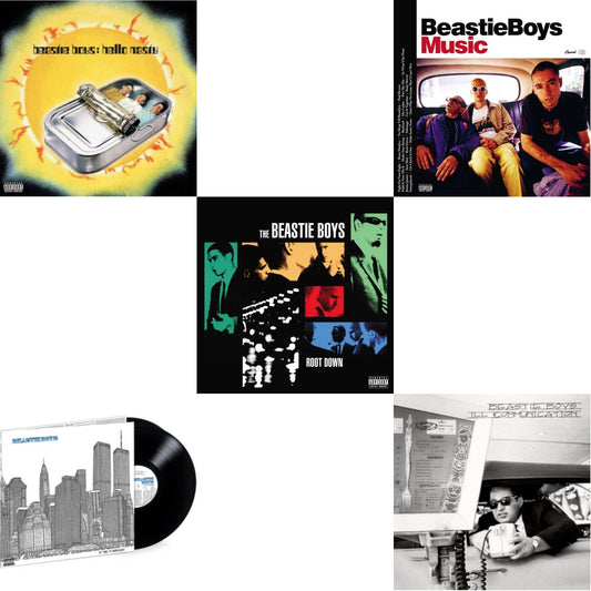 This is a 5 LP Vinyl SKU bundle.
1.This LP Vinyl is brand new.Format: LP VinylMusic Style: InstrumentalThis item's title is: Hello NastyArtist: Beastie BoysLabel: Grand RoyalBarcode: 5099969423918Release Date: 9/22/2009
2.This LP Vinyl is brand new.