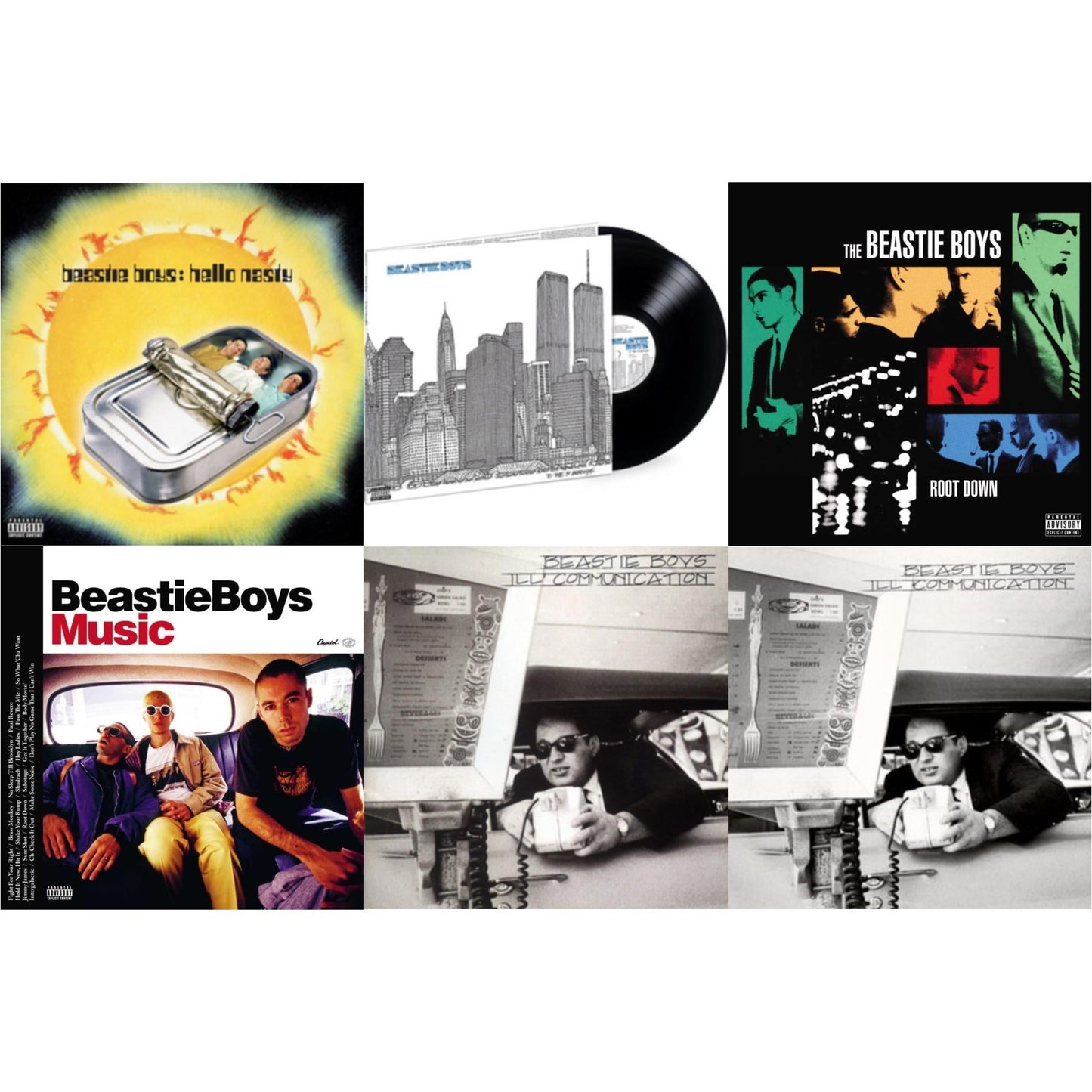 This is a 6 LP Vinyl SKU bundle.
1.This LP Vinyl is brand new.Format: LP VinylMusic Style: Boom BapThis item's title is: Ill CommunicationArtist: Beastie BoysLabel: CAPITOLBarcode: 5099969423215Release Date: 7/14/2009
2.This LP Vinyl is brand new.