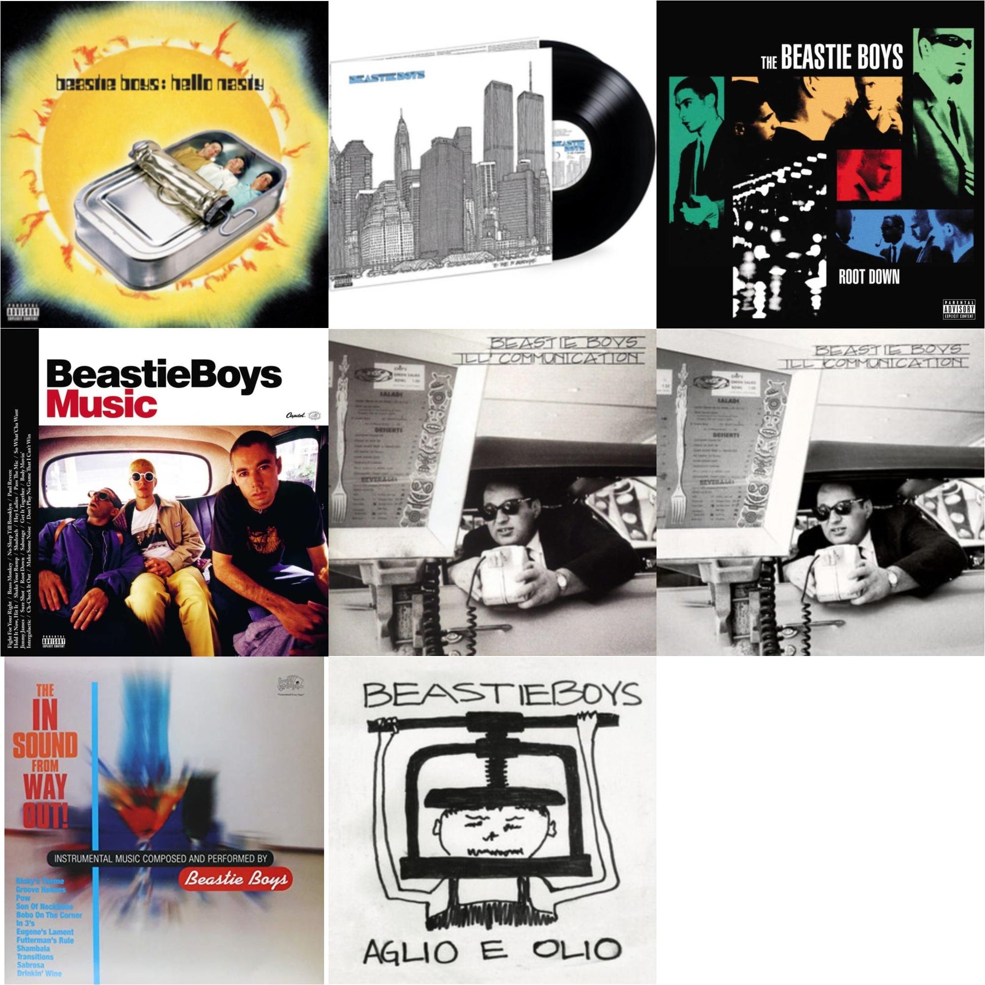 This is a 8 LP Vinyl SKU bundle.
1.This LP Vinyl is brand new.Format: LP VinylMusic Style: Boom BapThis item's title is: Ill CommunicationArtist: Beastie BoysLabel: CAPITOLBarcode: 5099969423215Release Date: 7/14/2009
2.This LP Vinyl is brand new.