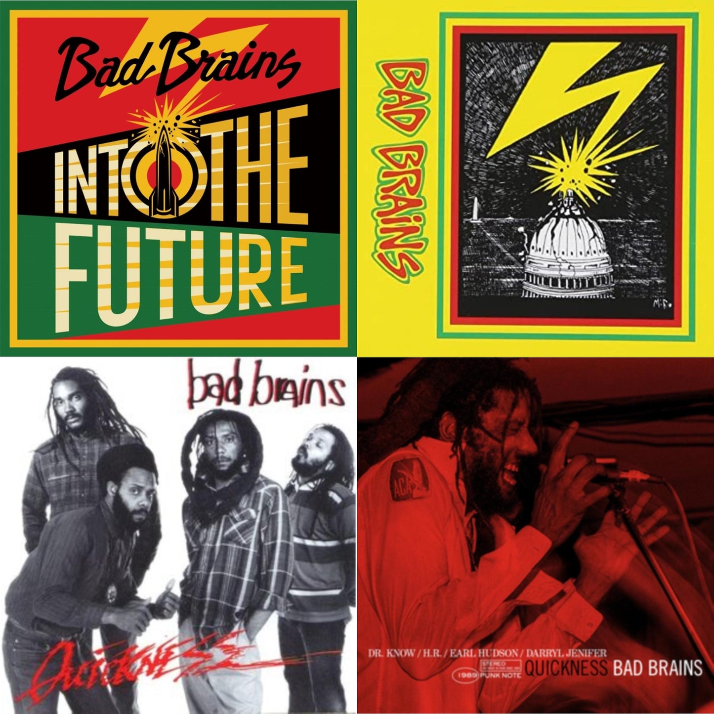 Into The Future (Green, Yellow, Red Splatter LP Vinyl) & Bad Brains & Quickness & Quickness (Punk Note)