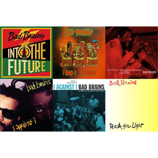 This is a 6 LP Vinyl SKU bundle.
1.This LP Vinyl is brand new.Format: LP VinylMusic Style: PunkThis item's title is: Into The Future (Green, Yellow, Red Splatter LP Vinyl)Artist: Bad BrainsLabel: MEGAFORCEBarcode: 020286234289Release Date: 6/4/2021
2.This LP Vinyl is brand new.