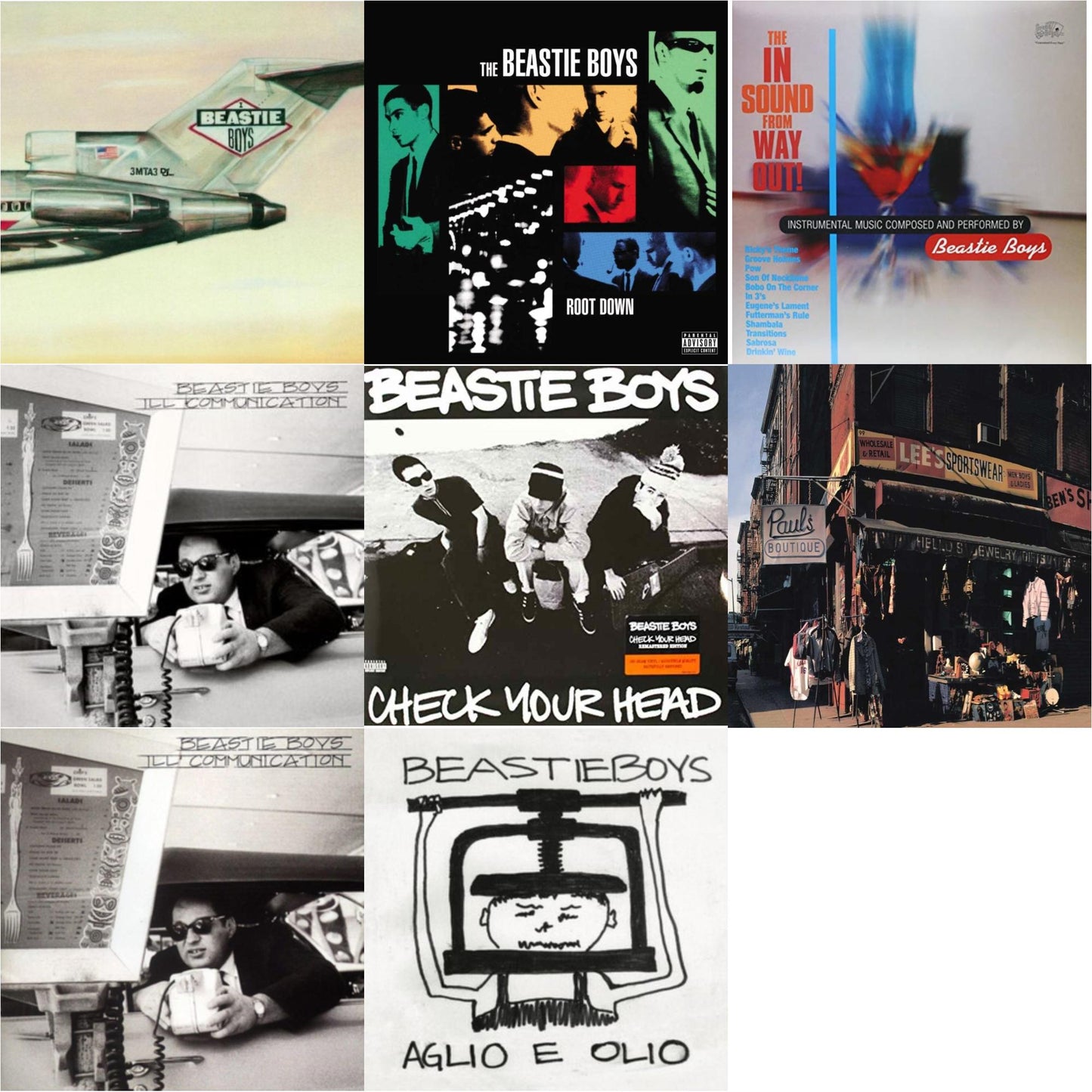 Check Your Head & Ill Communication & Aglio E Olio & Ill Communication (30Th Anniversary Deluxe Edition) (3LP) & Licensed To Ill (30Th Anniversary Edition) & In Sound From Way Out (180G) & Root Down Ep & Paul's Boutique (2LP)
