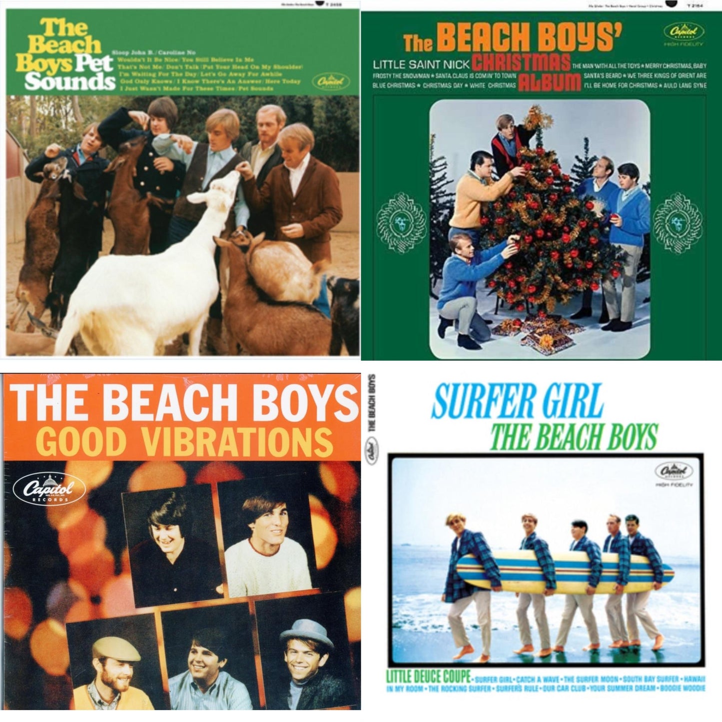 Beach Boys' Christmas Album (Mono) & Pet Sounds (Stereo) & Surfer Girl (75Th Anniversary) & Good Vibrations (Orange/Yellow Swirl-Marble LP Vinyl)