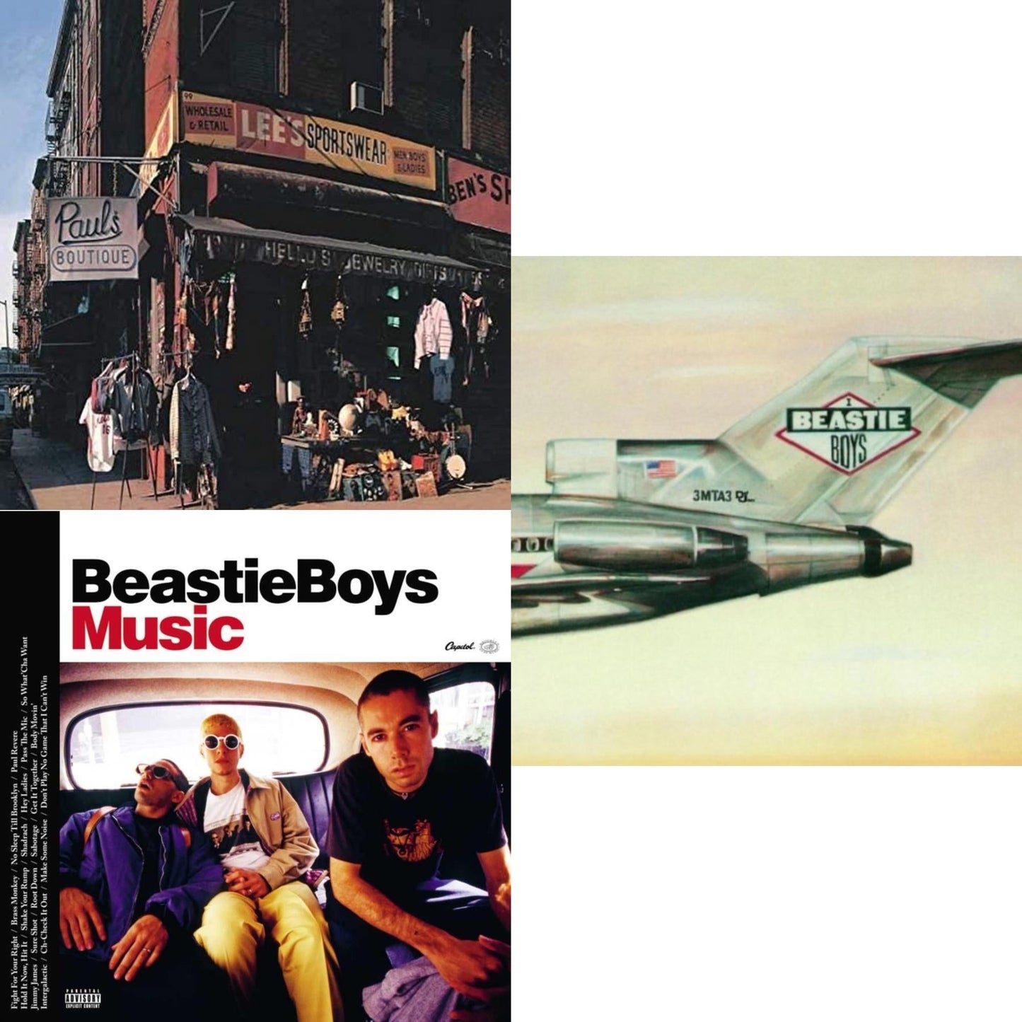 Paul's Boutique (20Th Anniversary) & Beastie Boys Music (2LP) & Licensed To Ill (30Th Anniversary Edition)