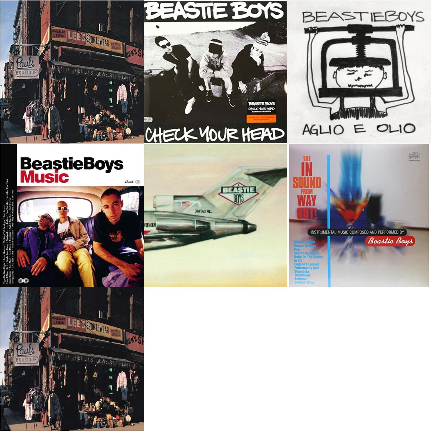 Paul's Boutique (20Th Anniversary) & Check Your Head & Aglio E Olio & Beastie Boys Music (2LP) & Licensed To Ill (30Th Anniversary Edition) & In Sound From Way Out (180G) & Paul's Boutique (2LP)