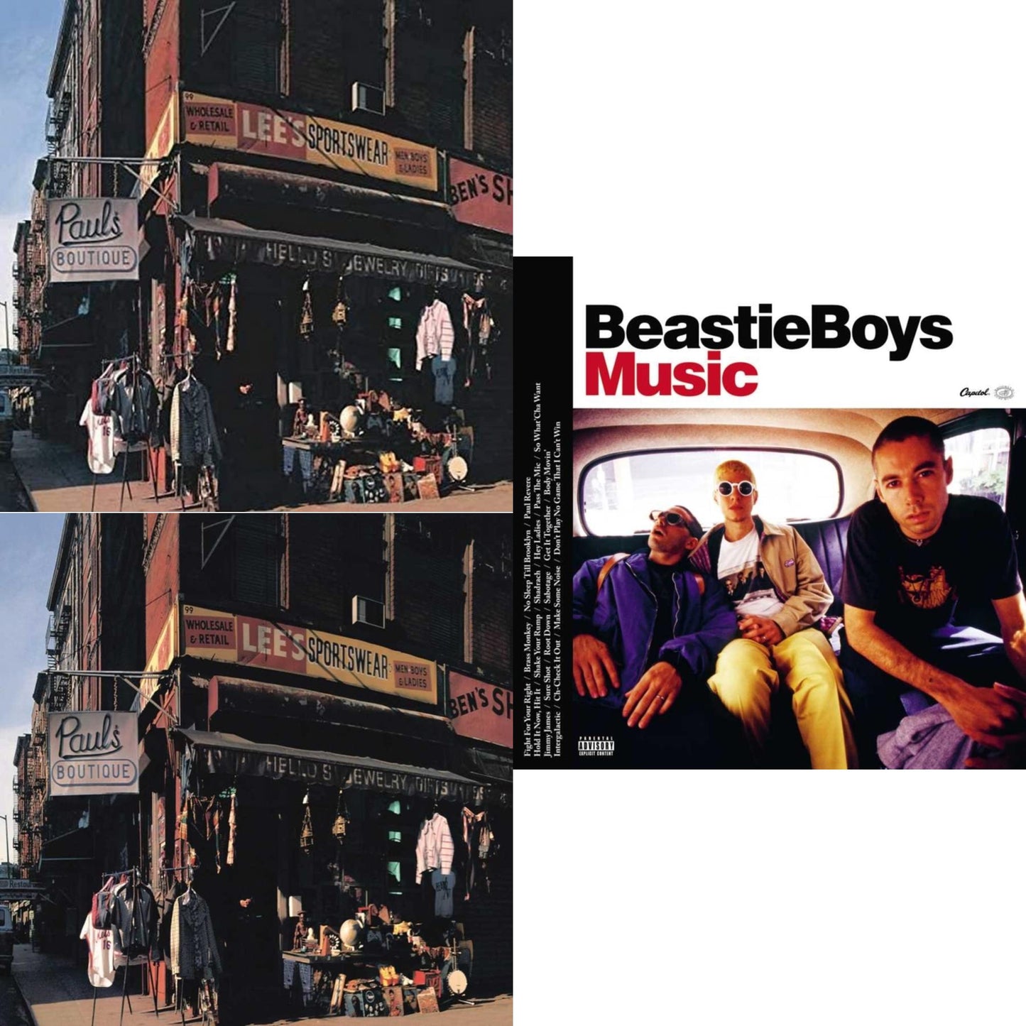 This is a 3 LP Vinyl SKU bundle.
1.This LP Vinyl is brand new.Format: LP VinylMusic Style: Boom BapThis item's title is: Paul's Boutique (20Th Anniversary)Artist: Beastie BoysLabel: Capitol RecordsBarcode: 5099969330018Release Date: 2/10/2009
2.This LP Vinyl is brand new.