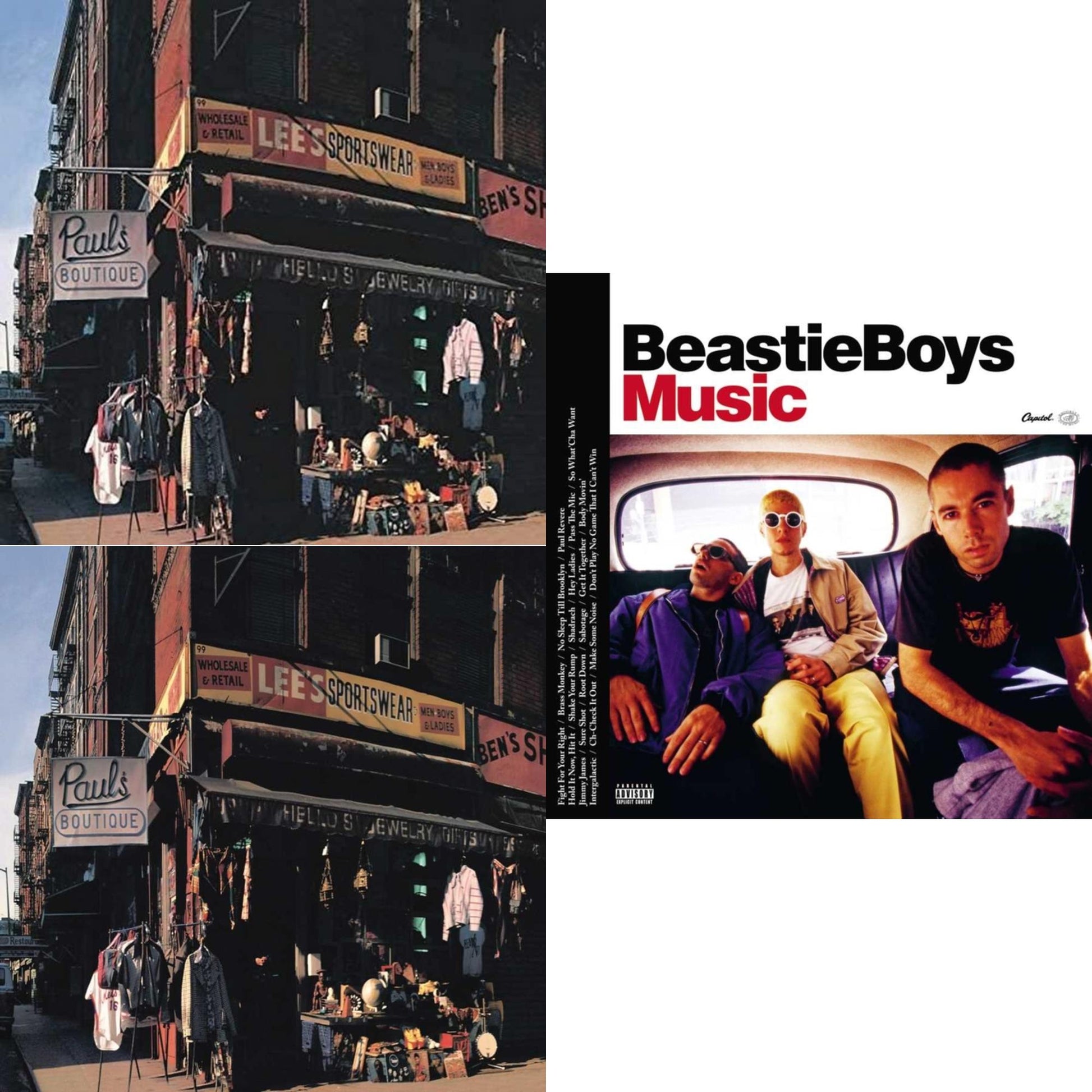 This is a 3 LP Vinyl SKU bundle.
1.This LP Vinyl is brand new.Format: LP VinylMusic Style: Boom BapThis item's title is: Paul's Boutique (20Th Anniversary)Artist: Beastie BoysLabel: Capitol RecordsBarcode: 5099969330018Release Date: 2/10/2009
2.This LP Vinyl is brand new.
