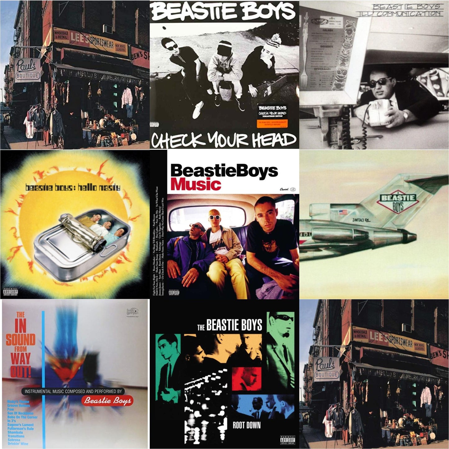 Paul's Boutique (20Th Anniversary) & Check Your Head & Ill Communication & Hello Nasty & Beastie Boys Music (2LP) & Licensed To Ill (30Th Anniversary Edition) & In Sound From Way Out (180G) & Root Down Ep & Paul's Boutique (2 LP)