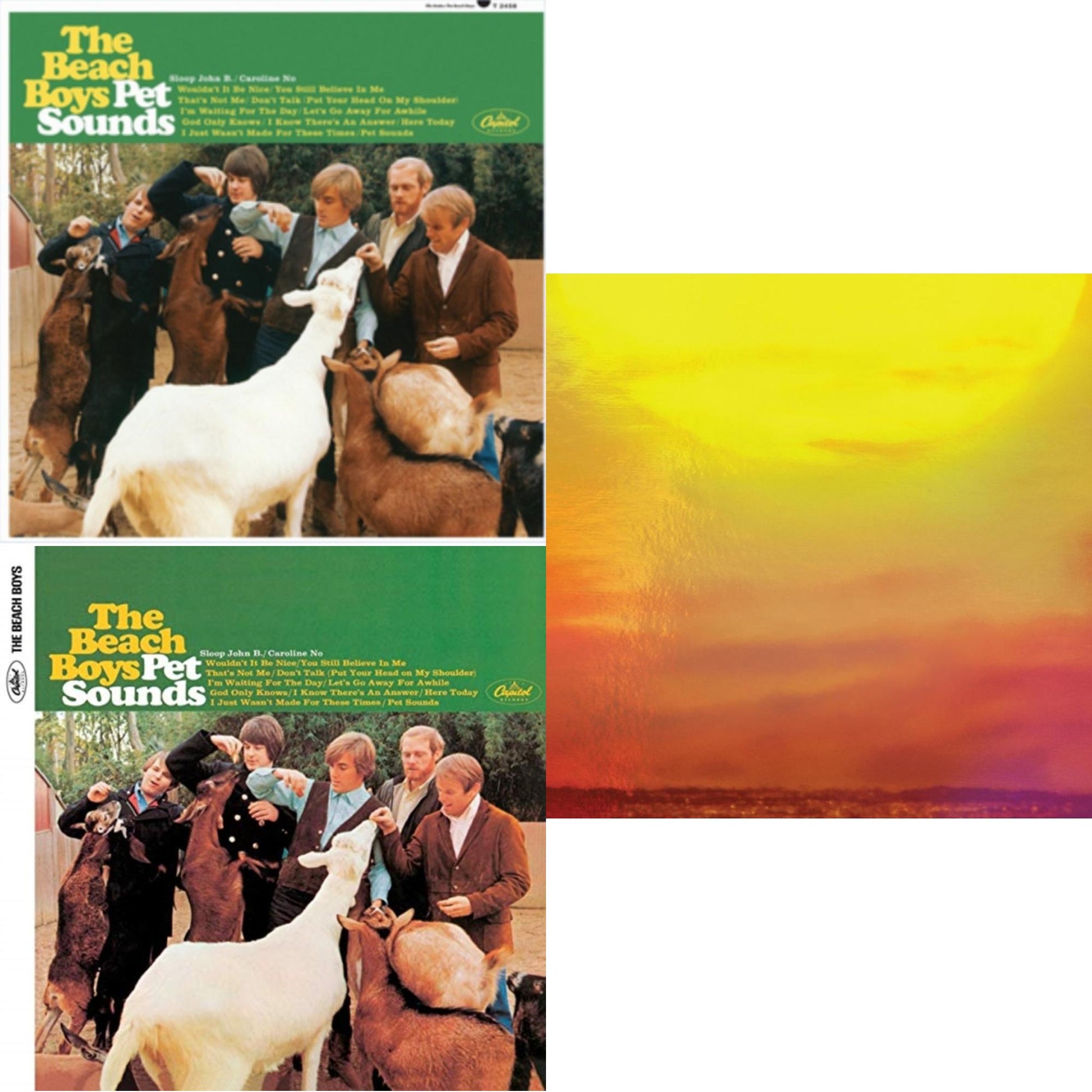 This is a 3 LP Vinyl SKU bundle.
1.This LP Vinyl is brand new.Format: LP VinylMusic Style: Pop RockThis item's title is: Pet Sounds (Stereo)Artist: Beach BoysLabel: CAPITOLBarcode: 602547822291Release Date: 6/10/2016
2.This LP Vinyl is brand new.