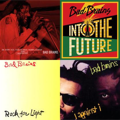 This is a 4 LP Vinyl SKU bundle.
1.This LP Vinyl is brand new.Format: LP VinylMusic Style: PunkThis item's title is: Into The Future (Green, Yellow, Red Splatter LP Vinyl)Artist: Bad BrainsLabel: MEGAFORCEBarcode: 020286234289Release Date: 6/4/2021
2.This LP Vinyl is brand new.