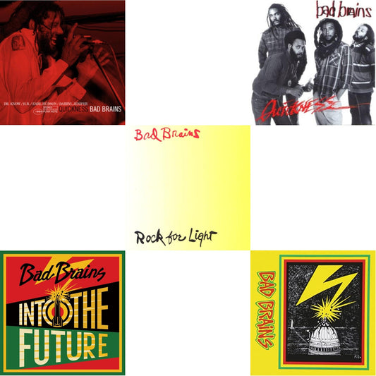 This is a 5 LP Vinyl SKU bundle.
1.This LP Vinyl is brand new.Format: LP VinylMusic Style: PunkThis item's title is: Into The Future (Green, Yellow, Red Splatter LP Vinyl)Artist: Bad BrainsLabel: MEGAFORCEBarcode: 020286234289Release Date: 6/4/2021
2.This LP Vinyl is brand new.