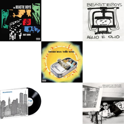 This is a 5 LP Vinyl SKU bundle.
1.This LP Vinyl is brand new.Format: LP VinylMusic Style: InstrumentalThis item's title is: Hello NastyArtist: Beastie BoysLabel: Grand RoyalBarcode: 5099969423918Release Date: 9/22/2009
2.This LP Vinyl is brand new.