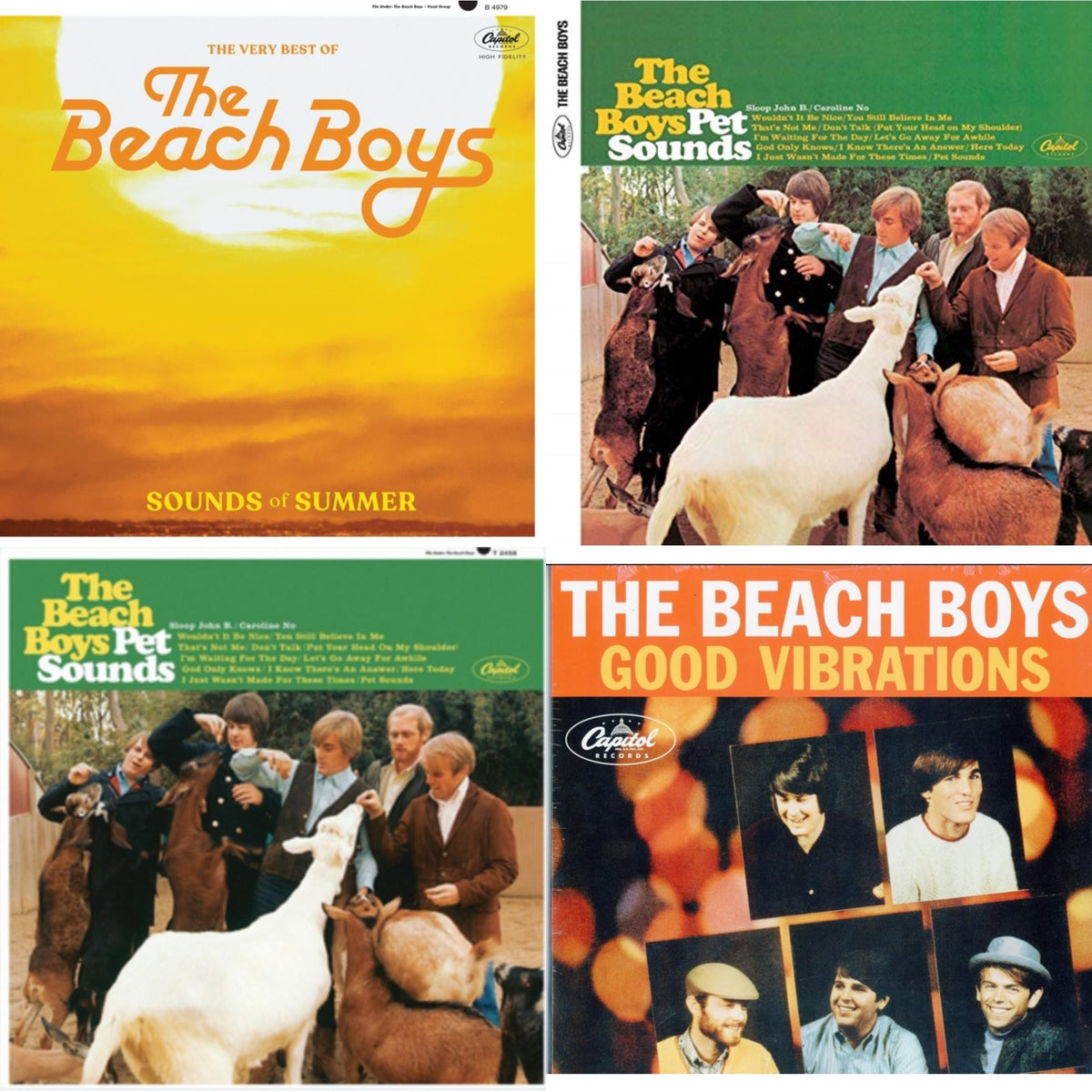 Sounds Of Summer: The Very Best Of The Beach Boys (Remastered/2LP) & Pet Sounds (Mono) & Pet Sounds (Stereo) & Good Vibrations (Orange/Yellow Swirl-Marble LP Vinyl)