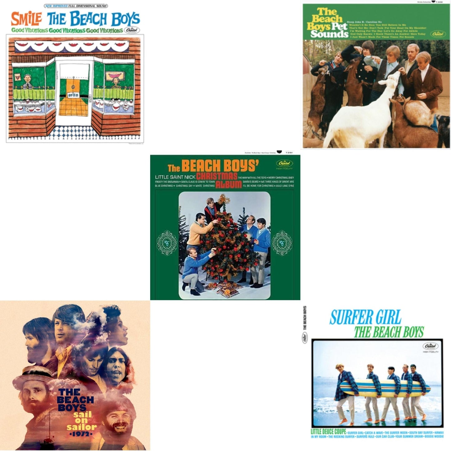 Smile Sessions & Sail On Sailor (2LP/7Inch) & Beach Boys' Christmas Album (Mono) & Pet Sounds (Stereo) & Surfer Girl (75Th Anniversary)