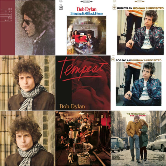 This is a 9 LP Vinyl SKU bundle.
1.This LP Vinyl is brand new.Format: LP VinylMusic Style: Folk RockThis item's title is: Blood On The Tracks (150G/Dl Insert)Artist: Bob DylanLabel: LEGACY/ COLUMBIABarcode: 190759506615Release Date: 6/28/2019
2.This LP Vinyl is brand new.