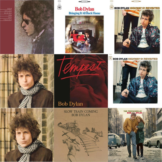 This is a 9 LP Vinyl SKU bundle.
1.This LP Vinyl is brand new.Format: LP VinylMusic Style: Folk RockThis item's title is: Blood On The Tracks (150G/Dl Insert)Artist: Bob DylanLabel: LEGACY/ COLUMBIABarcode: 190759506615Release Date: 6/28/2019
2.This LP Vinyl is brand new.