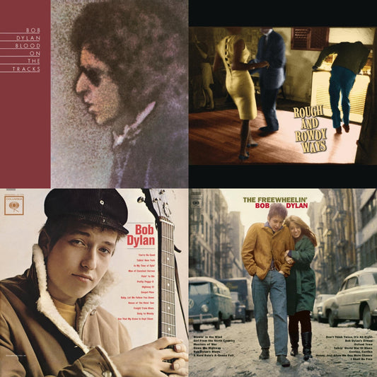 This is a 4 LP Vinyl SKU bundle.
1.This LP Vinyl is brand new.Format: LP VinylMusic Style: Folk RockThis item's title is: Blood On The Tracks (150G/Dl Insert)Artist: Bob DylanLabel: LEGACY/ COLUMBIABarcode: 190759506615Release Date: 6/28/2019
2.This LP Vinyl is brand new.