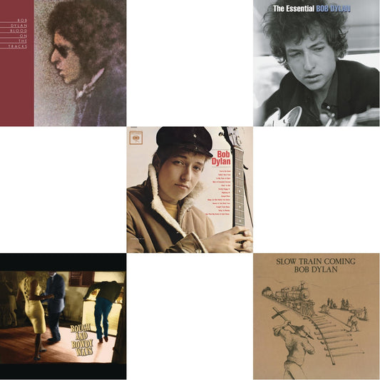 This is a 5 LP Vinyl SKU bundle.
1.This LP Vinyl is brand new.Format: LP VinylMusic Style: Folk RockThis item's title is: Blood On The Tracks (150G/Dl Insert)Artist: Bob DylanLabel: LEGACY/ COLUMBIABarcode: 190759506615Release Date: 6/28/2019
2.This LP Vinyl is brand new.
