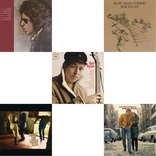 This is a 5 LP Vinyl SKU bundle.
1.This LP Vinyl is brand new.Format: LP VinylMusic Style: Folk RockThis item's title is: Blood On The Tracks (150G/Dl Insert)Artist: Bob DylanLabel: LEGACY/ COLUMBIABarcode: 190759506615Release Date: 6/28/2019
2.This LP Vinyl is brand new.