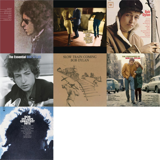 Blood On The Tracks (150G/Dl Insert) & Rough & Rowdy Ways (2LP/180G/Dl Card) & Bob Dylan (Mono) & Essential Bob Dylan & Slow Train Coming (150G/Dl Card) & Freewheelin Bob Dylan (140G/Dl Code) & Greatest Hits (150G/Dl Card)